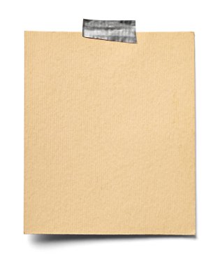 Beyaz arkaplan üzerine bir not kağıdını kapat