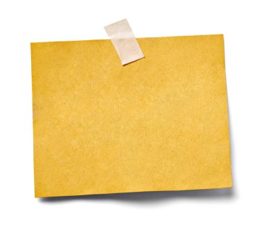 Beyaz arkaplan üzerine bir not kağıdını kapat