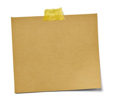 Beyaz arkaplan üzerine bir not kağıdını kapat