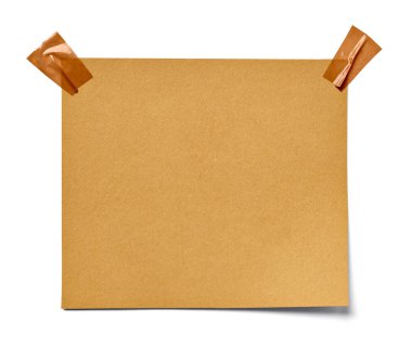 Beyaz arkaplan üzerine bir not kağıdını kapat