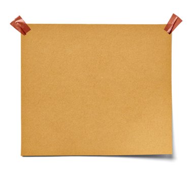 Beyaz arkaplan üzerine bir not kağıdını kapat