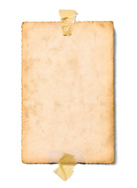 Beyaz arkaplanda eski bir fotoğrafı kapat