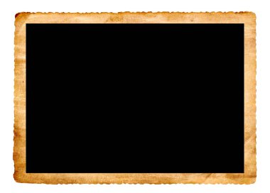 Beyaz arkaplanda eski bir fotoğrafı kapat