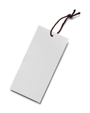 Beyaz arkaplanda bir fiyat etiketi notunu kapat