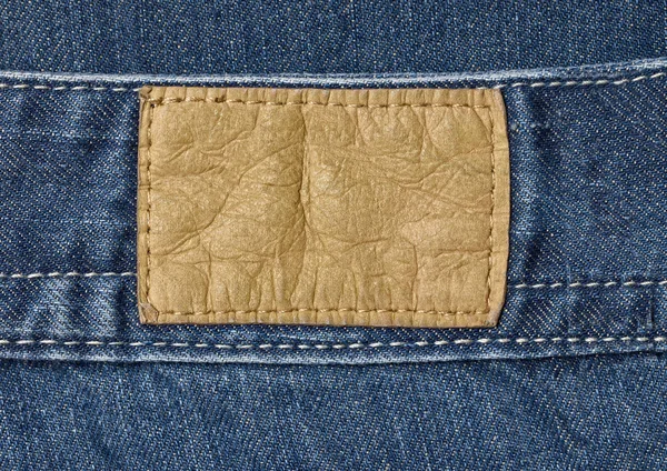 Primer Plano Una Etiqueta Jeans — Foto de Stock