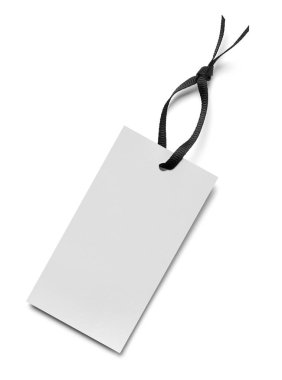 Beyaz arkaplanda bir fiyat etiketi notunu kapat