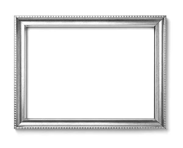 Close Van Een Vintage Frame Van Hout Witte Achtergrond — Stockfoto