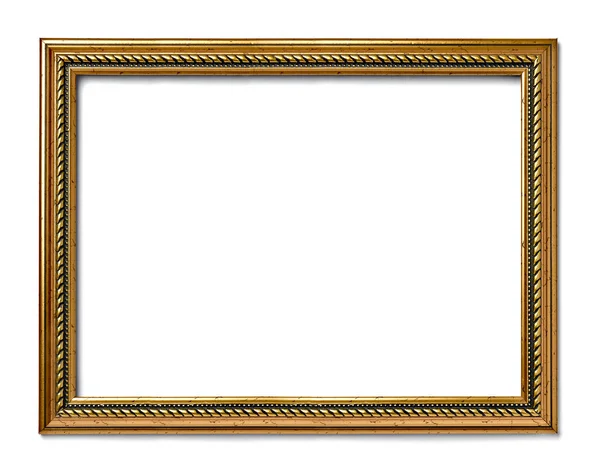 Close Vintage Wood Frame White Background — Stock Photo, Image