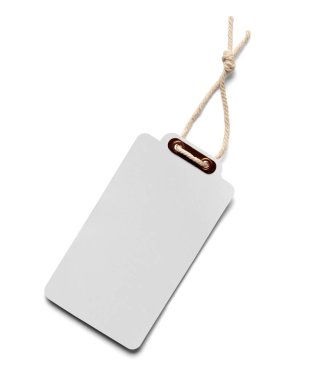 Beyaz arkaplanda bir fiyat etiketi notunu kapat