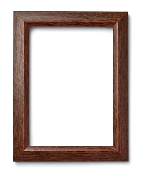 Close Vintage Wood Frame White Background — Stock Photo, Image