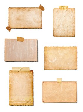 beyaz zemin üzerine çeşitli eski fotoğraf koleksiyonu. her biri ayrı ayrı vurdu