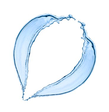 Beyaz arkaplanda bir su sıçramasını kapat