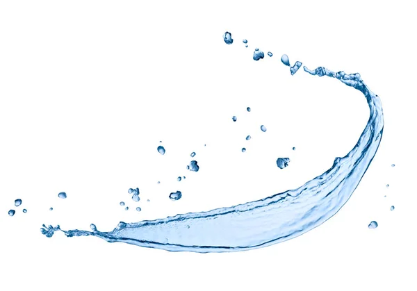 Perto Respingo Água Fundo Branco — Fotografia de Stock