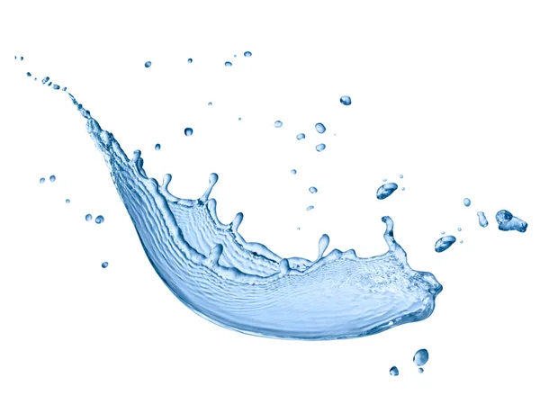 Közeli Hoz Egy Víz Splash Fehér Háttér — Stock Fotó