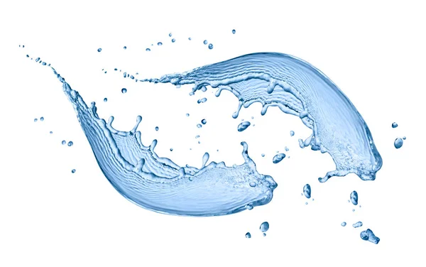 Közeli Hoz Egy Víz Splash Fehér Háttér — Stock Fotó
