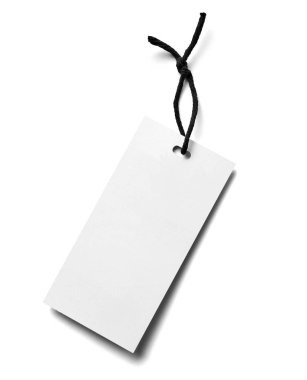 Beyaz arkaplanda bir fiyat etiketi notunu kapat