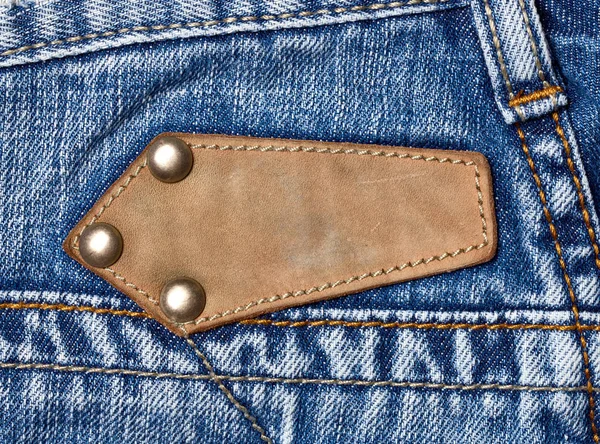 Närbild Jeans Etikett — Stockfoto