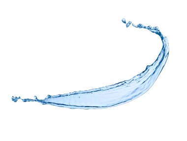 Beyaz arkaplanda bir su sıçramasını kapat