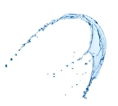 Beyaz arkaplanda bir su sıçramasını kapat