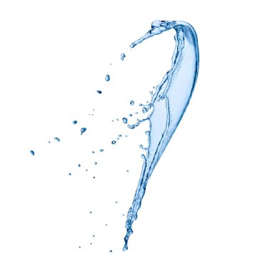 Beyaz arkaplanda bir su sıçramasını kapat