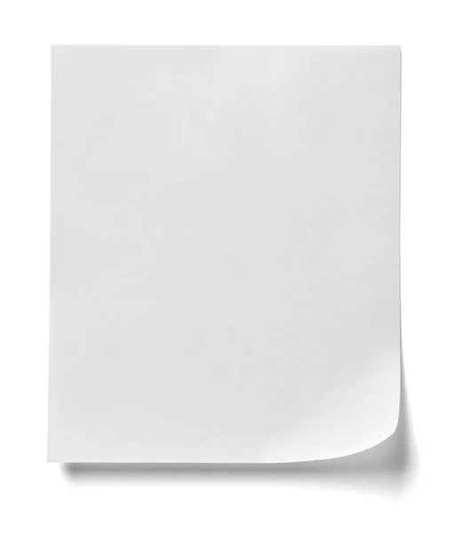 Nahaufnahme Eines Notizpapiers Mit Roter Stecknadel Auf Weißem Hintergrund — Stockfoto