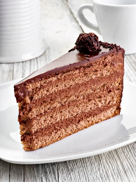 Gros Plan Gâteau Chocolat — Photo