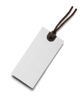 Beyaz arkaplanda bir fiyat etiketi notunu kapat