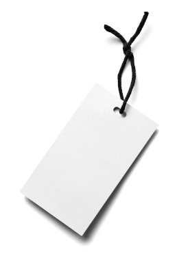 Beyaz arkaplanda bir fiyat etiketi notunu kapat