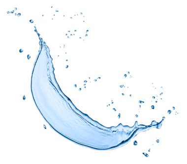 Beyaz arkaplanda bir su sıçramasını kapat