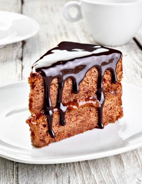 sacher Kek pasta yakın çekim