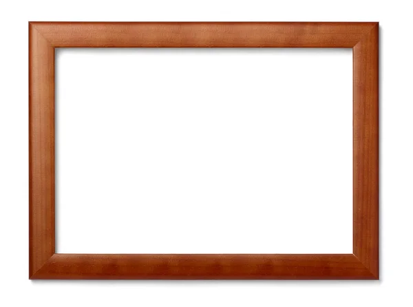 白い背景の上のビンテージ木製フレームのクローズ アップ — ストック写真