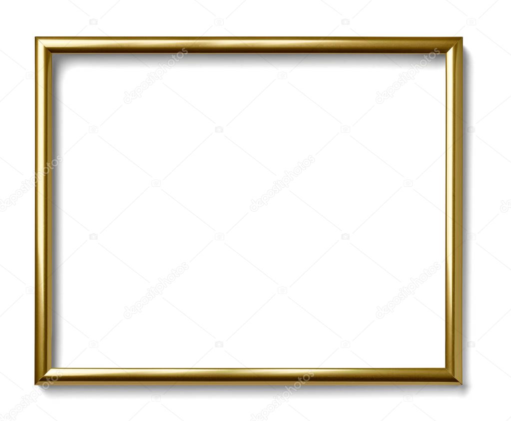 close up of  a vintage wood frame on white background