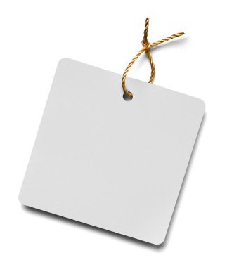 Beyaz arkaplanda bir fiyat etiketi notunu kapat