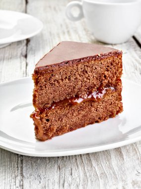 sacher Kek pasta yakın çekim