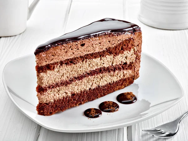 Close Chocolate Cake — Stock Photo, Image