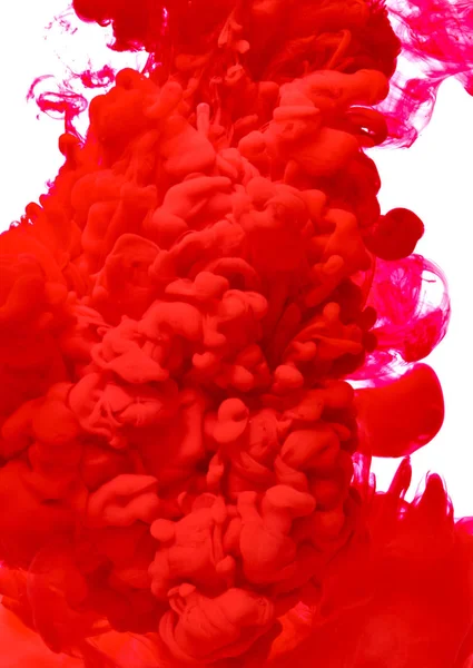 Czerwony Kolor Farby Wlanie Wody — Zdjęcie stockowe