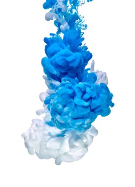 Suda mavi beyaz boya