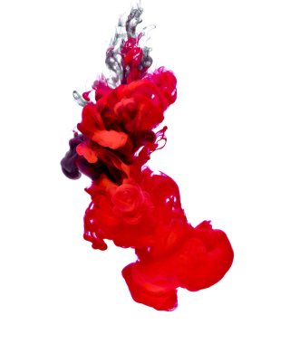 kırmızı siyah boya su