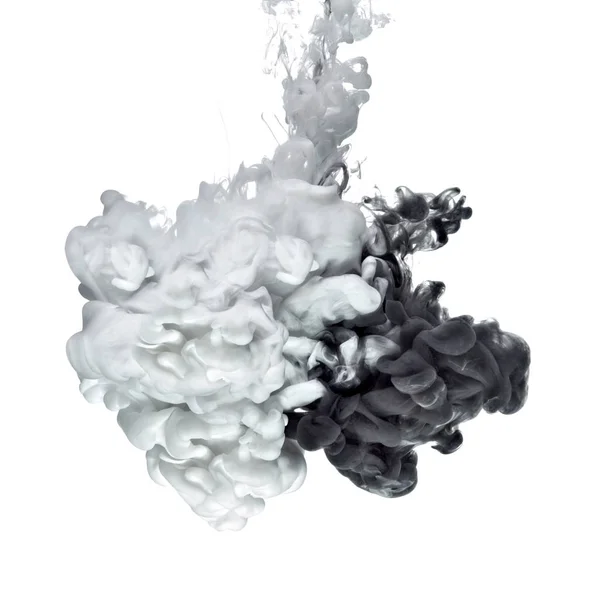 Tinta Branca Preta Água — Fotografia de Stock