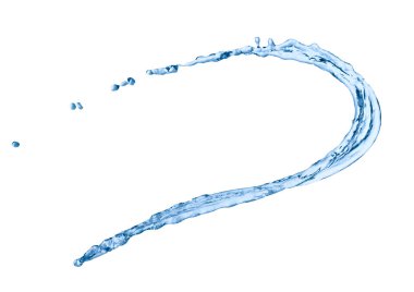 Beyaz arkaplanda bir su sıçramasını kapat