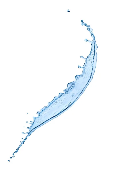 Närbild Ett Vattenstänk Vit Bakgrund — Stockfoto