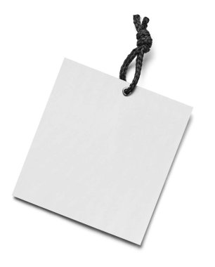 Beyaz arkaplanda bir fiyat etiketi notunu kapat