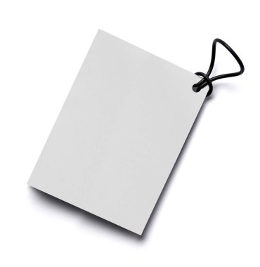 Beyaz arkaplanda bir fiyat etiketi notunu kapat