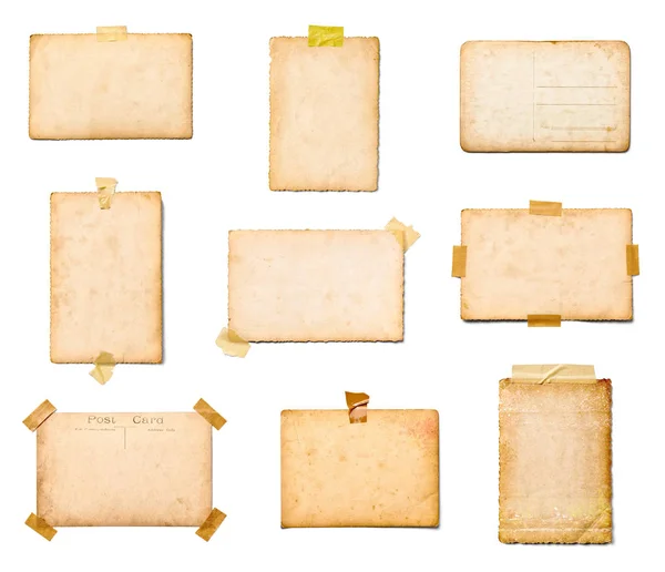 Collection Various Old Photos White Background Each One Shot Separately — Stock Photo, Image