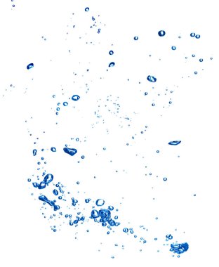 su kabarcıkları beyaz backfround üzerinde kapat