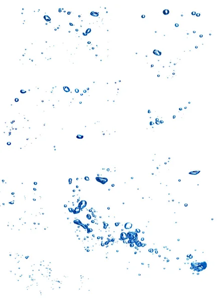 Närbild Vatten Bubblor Vit Backfround — Stockfoto