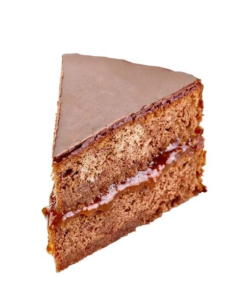 Närbild Sacher Tårta Tårta — Stockfoto