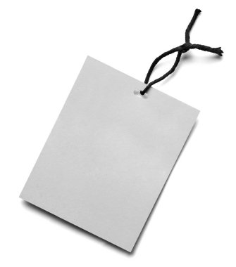 Beyaz arkaplanda bir fiyat etiketi notunu kapat