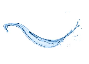 Beyaz arkaplanda bir su sıçramasını kapat