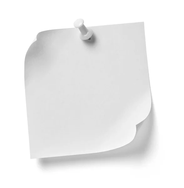 Note paper push pin message — Stock Photo, Image